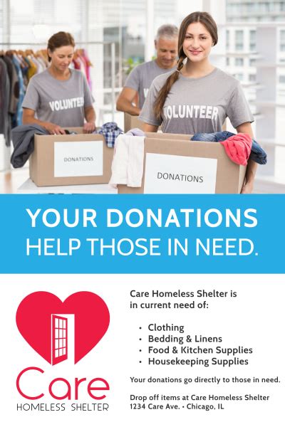 charity donation poster.